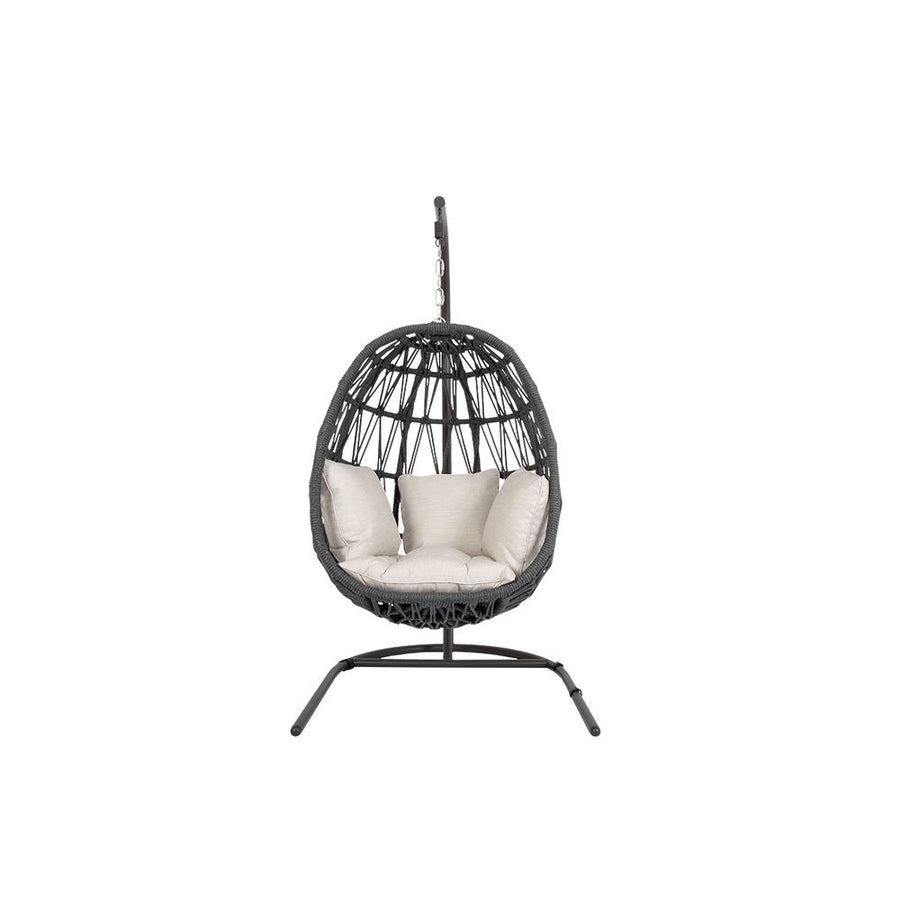 Outdoor Lounge Chairs Milano Hanging Chair in Echo Ash w/ Self Welt
