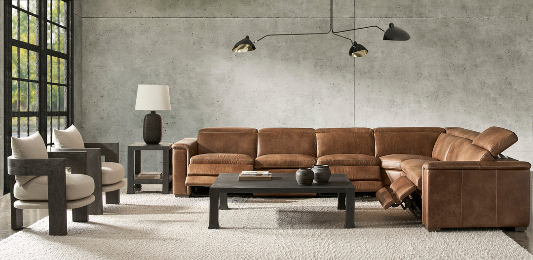 Lioni Leather 4-Piece Power Motion Sectional Recliner