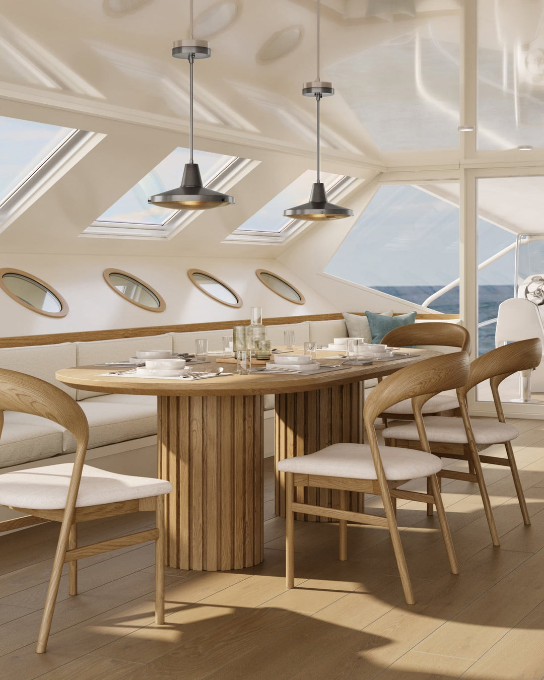 Outdoor Lighting: Ceiling Mariner Silver Outdoor Pendant