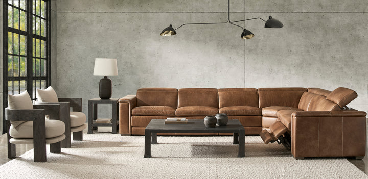Lioni Leather 4-Piece Power Motion Sectional Recliner