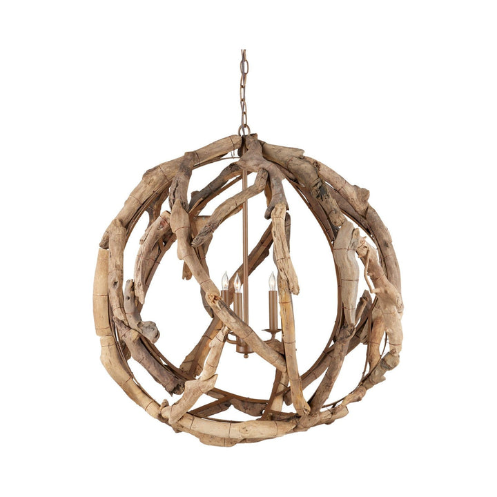 Driftwood Orb Chandelier