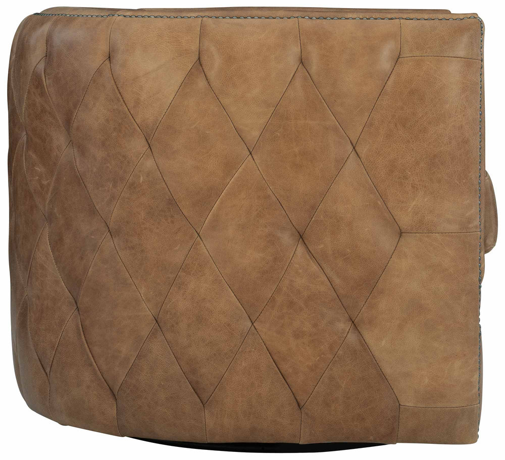 Palazzo Brown Leather Swivel Chair