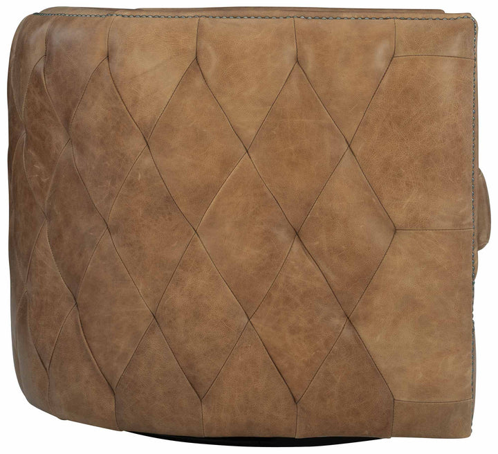 Palazzo Brown Leather Swivel Chair