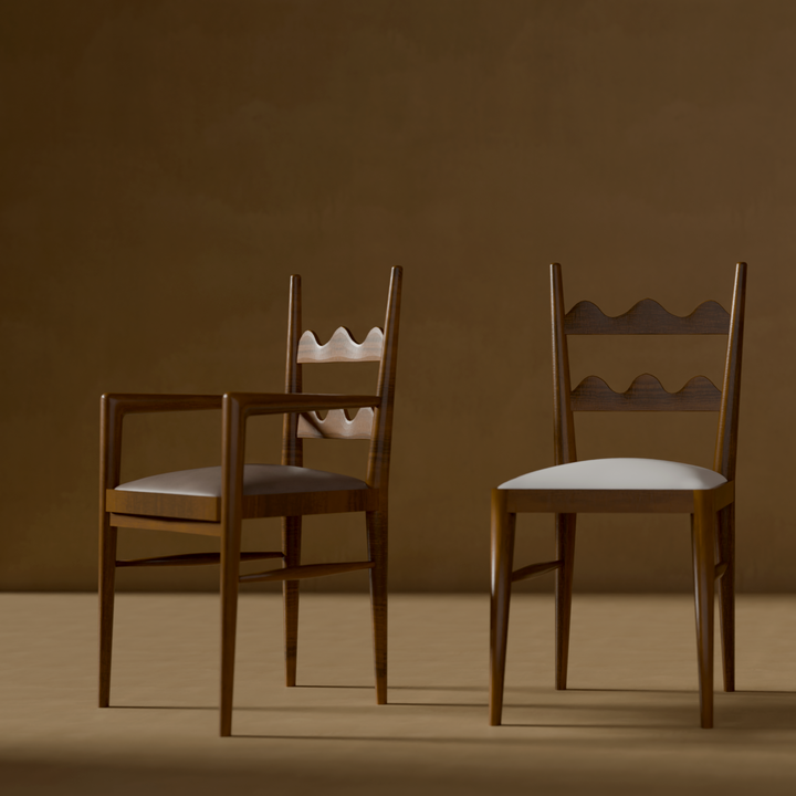 Royere Undulations Dining Armchair