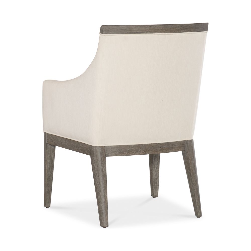 Pulse Upholstered Arm Chair - Dark Wood
