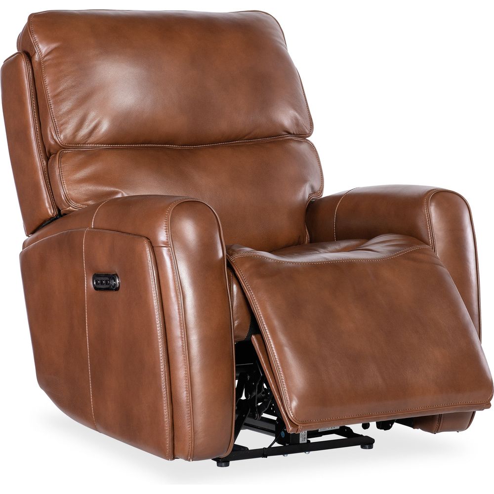 Lounge Chairs: Recliners Crosby Zero Gravity Power Recliner with Power Headrest and Lumbar - Brown