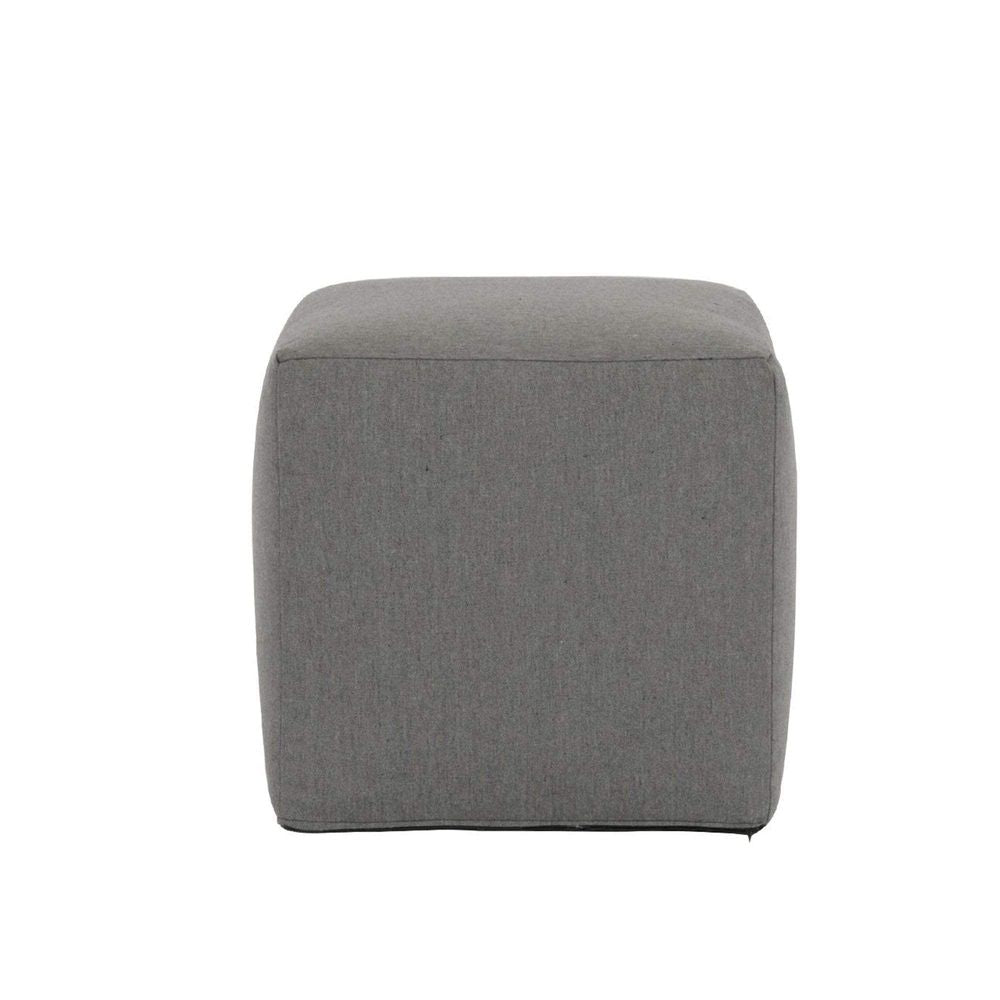 Outdoor Ottomans 18"Pouf Cube in Heritage Granite