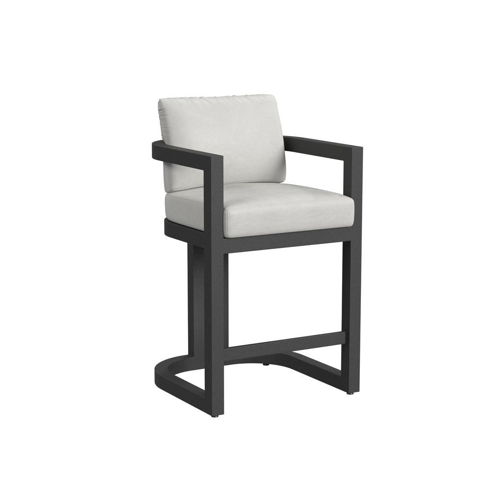 Outdoor Bar Stools Malibu Barstool in Cast Silver