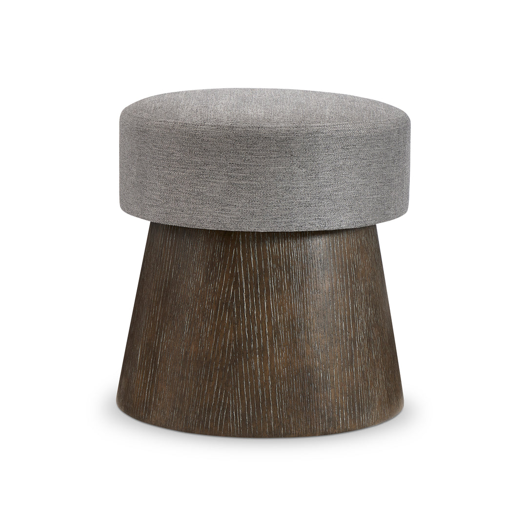 Linea Cerused Charcoal Round Bench
