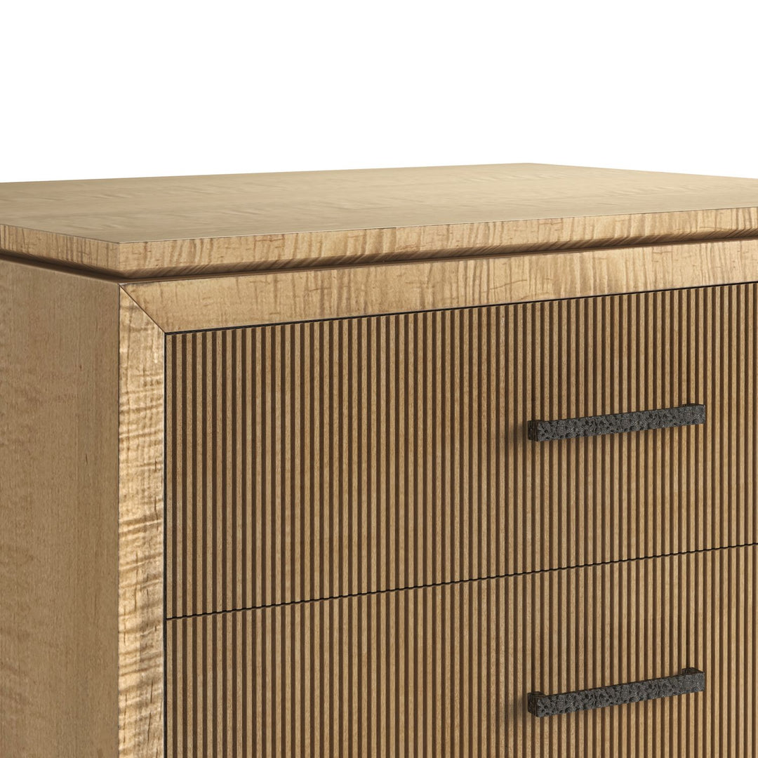 Loft Reeded Nightstand — Natural Maple
