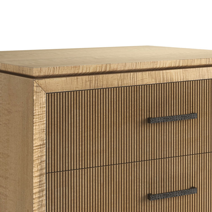 Loft Reeded Nightstand — Natural Maple