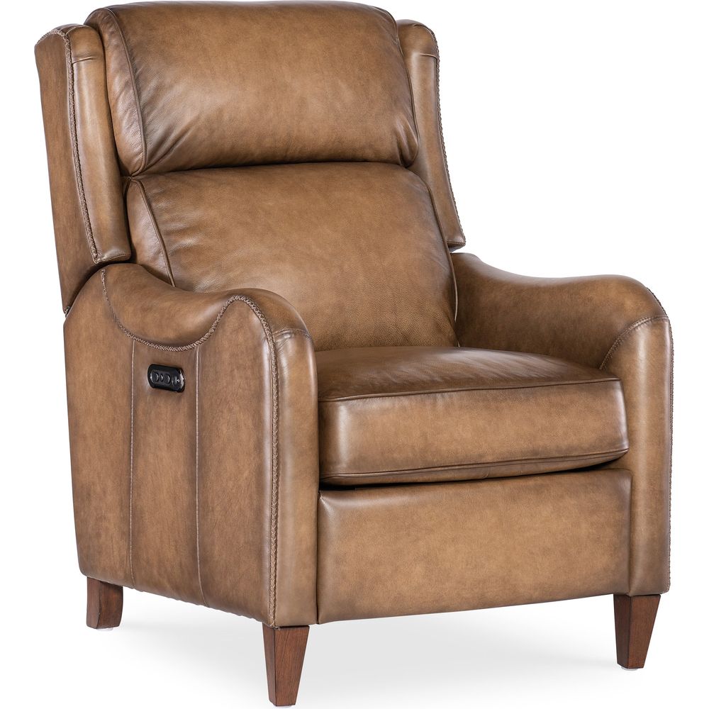 Carrington Power Recliner w/Power Headrest - Brown