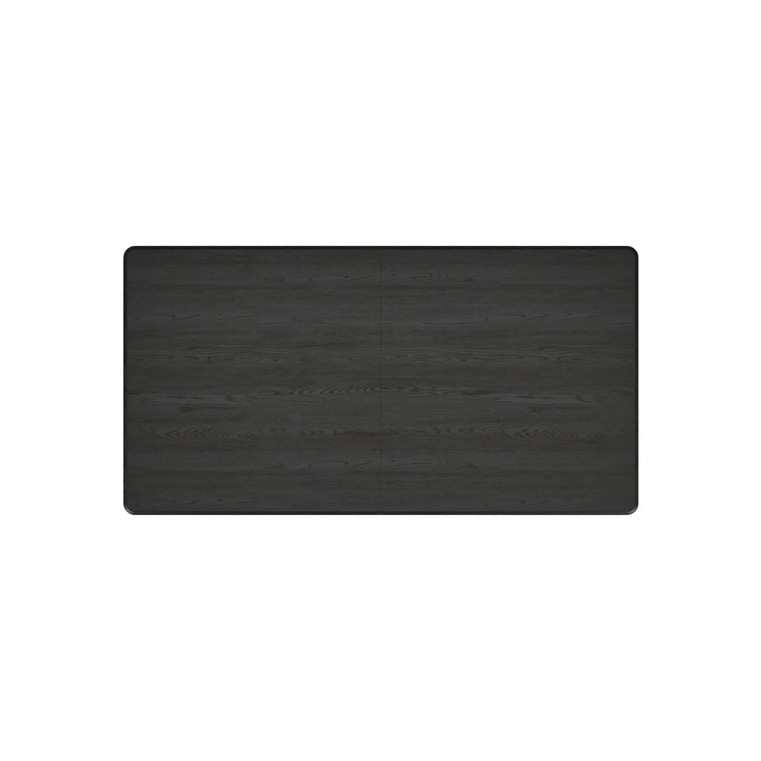 Atrium Rectangular Dining Table — hand rubbed black with undertones of brown