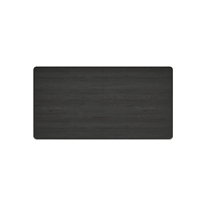 Atrium Rectangular Dining Table — hand rubbed black with undertones of brown