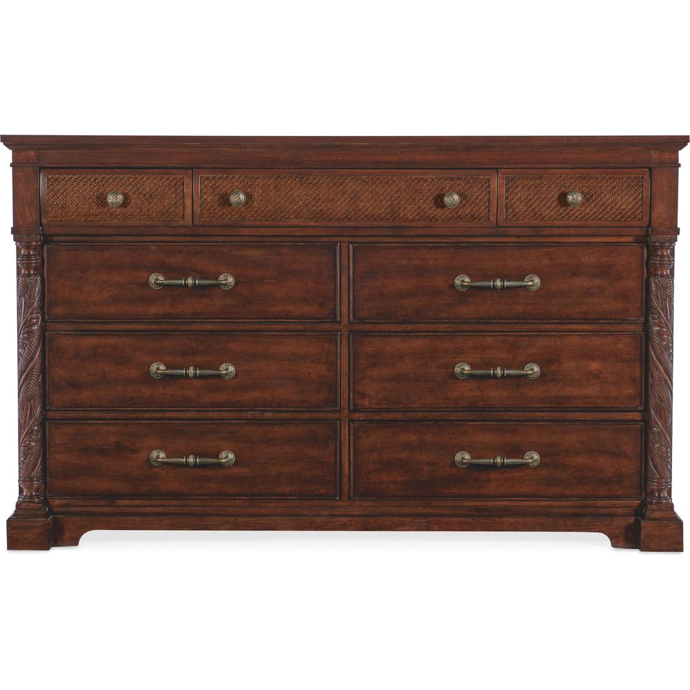 Dressers & Chests Charleston Nine-Drawer Dresser - Dark Wood