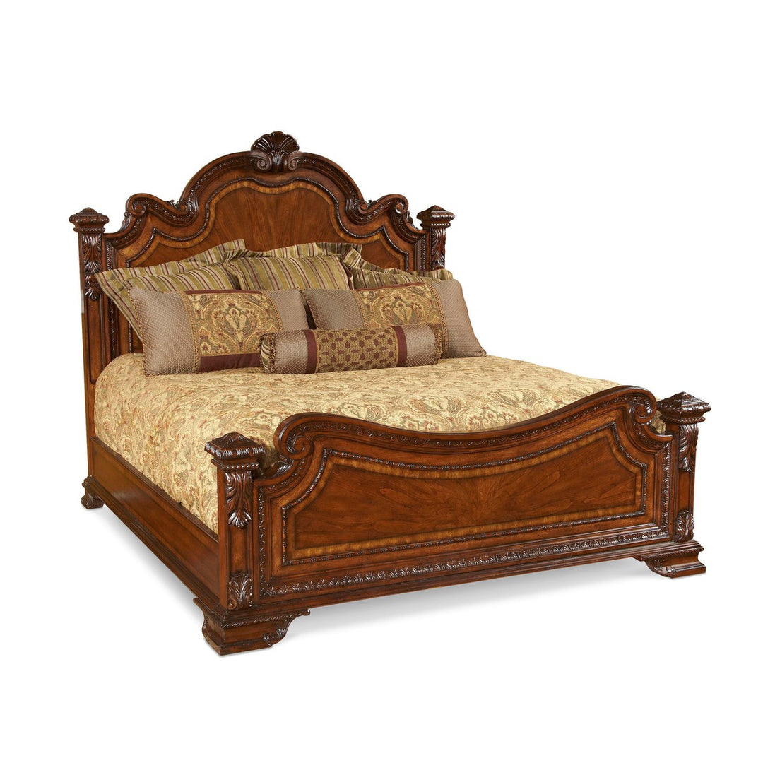 Old World Cal King 6pc Bedroom Set - Brown