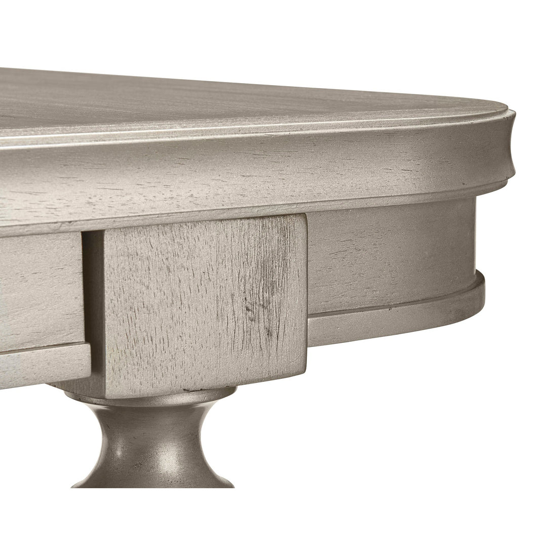 Morrissey Oldham Leg Dining Table - Bezel - Silver