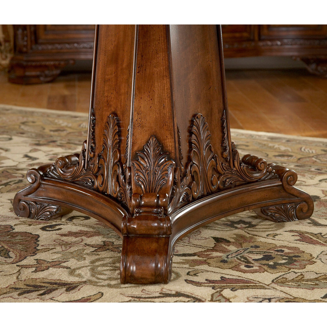 Old World Double Pedestal Dining Table - Brown