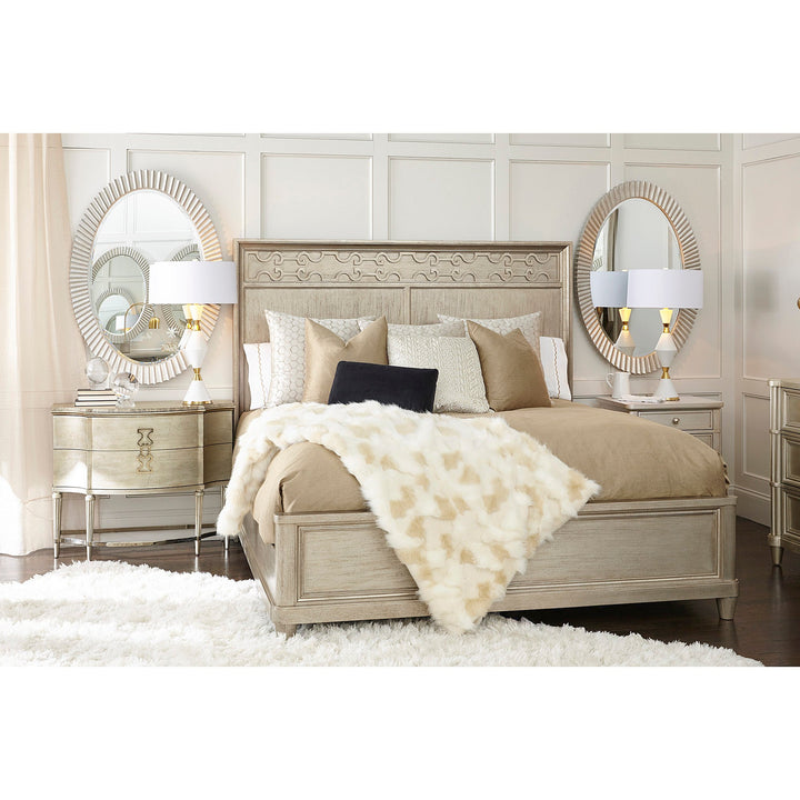 Morrissey King Cashin Panel Bed - Silver