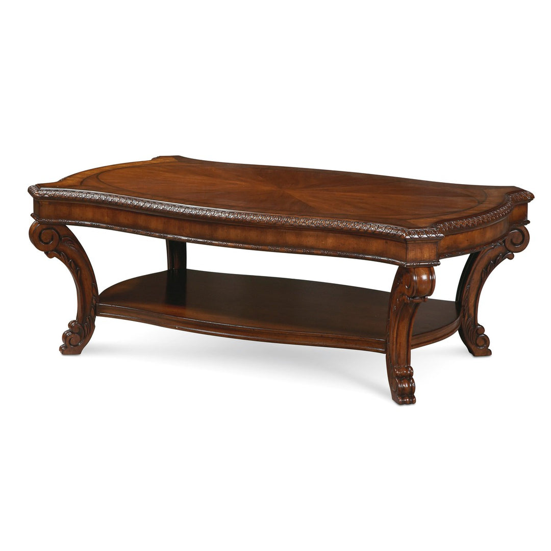 Old World Rectangular Cocktail Table - Brown