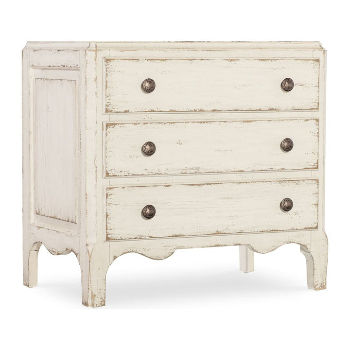 Nightstands Heritage Three-Drawer Nightstand - Whites/Creams/Beiges