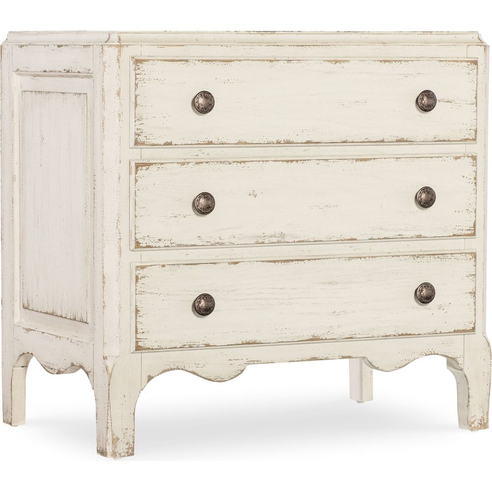 Nightstands Americana Three-Drawer Nightstand - Whites/Creams/Beiges