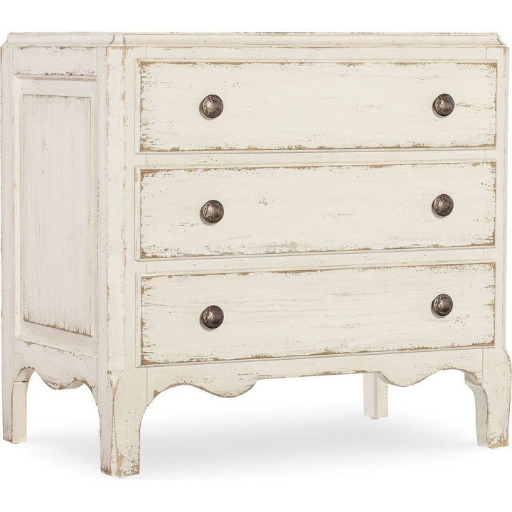 Nightstands Americana Three-Drawer Nightstand - Whites/Creams/Beiges
