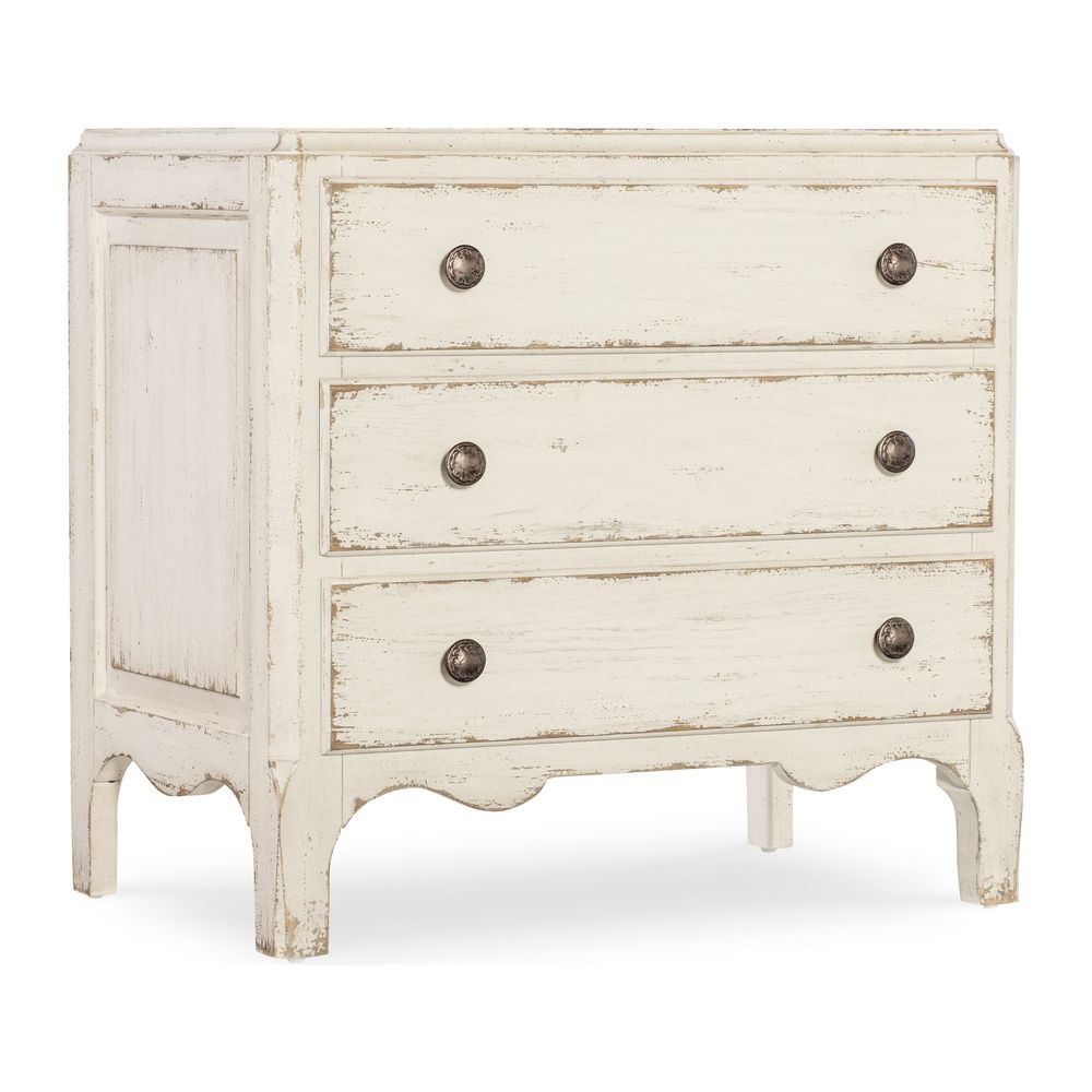 Nightstands Heritage Three-Drawer Nightstand - Whites/Creams/Beiges