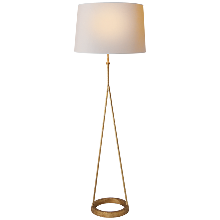 Davin Floor Lamp-Visual Comfort-VISUAL-S 1400GI-NP-Floor LampsGilded Iron-Natural Paper Shade-3-France and Son