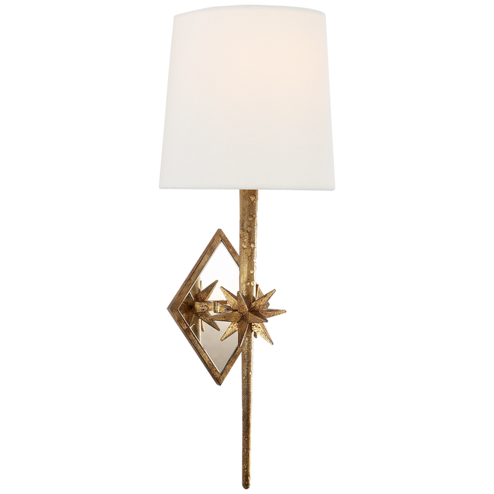 Etsy Sconce-Visual Comfort-VISUAL-S 2320GI-L-Wall LightingGilded Iron-Linen Shade-3-France and Son