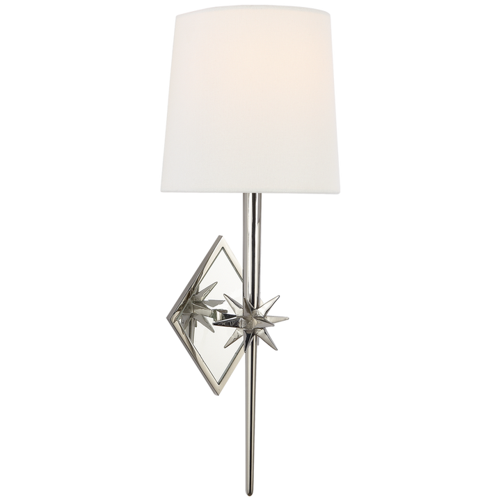 Etsy Sconce-Visual Comfort-VISUAL-S 2320PN-L-Wall LightingPolished Nickel-Linen Shade-5-France and Son