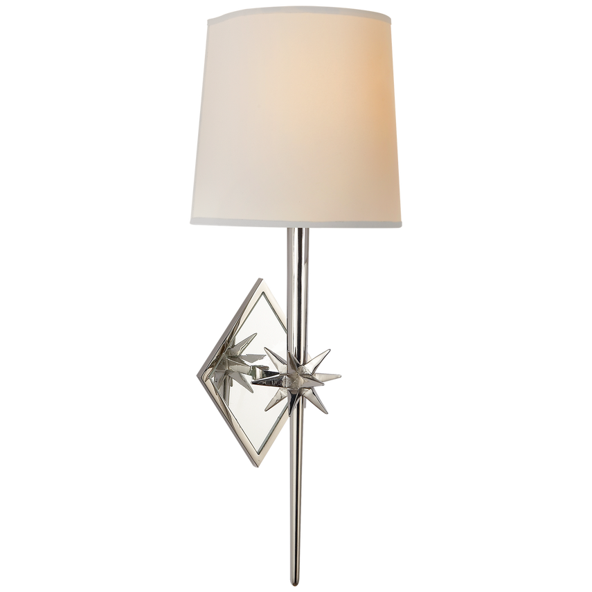 Etsy Sconce-Visual Comfort-VISUAL-S 2320PN-NP-Wall LightingPolished Nickel-Natural Paper-6-France and Son