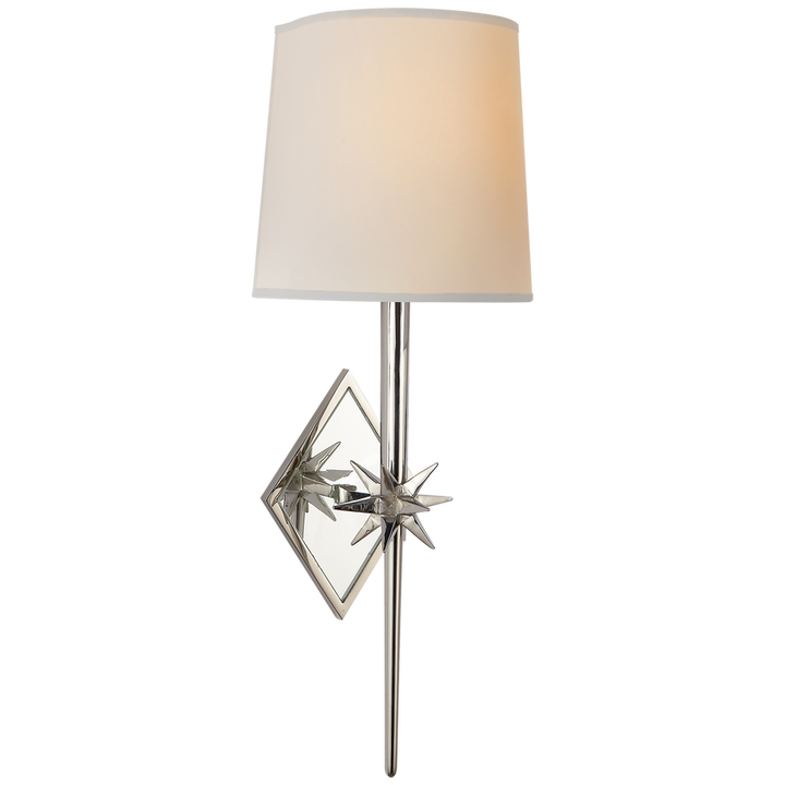 Etsy Sconce-Visual Comfort-VISUAL-S 2320PN-NP-Wall LightingPolished Nickel-Natural Paper-6-France and Son