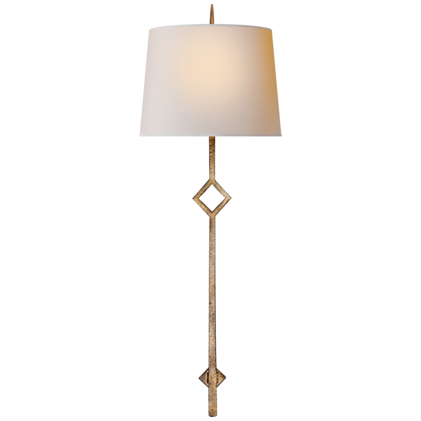 Cranstie Large Sconce-Visual Comfort-VISUAL-S 2408GI-NP-Wall LightingGilded Iron/Natural Paper Shade-4-France and Son