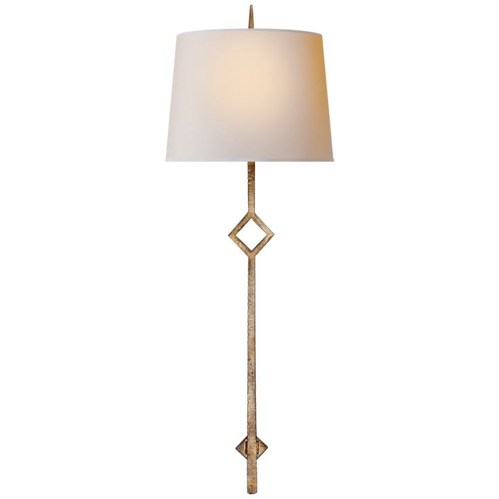 Cranstie Large Sconce-Visual Comfort-VISUAL-S 2408GI-NP-Wall LightingGilded Iron/Natural Paper Shade-4-France and Son