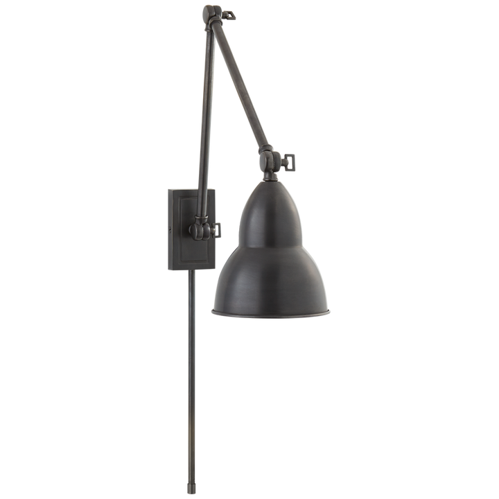 Frenchy Library Double Arm Wall Lamp-Visual Comfort-VISUAL-S 2602BZ-Wall LightingBronze-2-France and Son