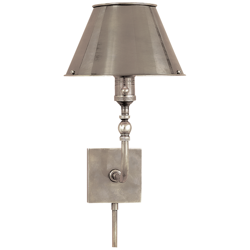 Swivie Head Wall Lamp-Visual Comfort-VISUAL-S 2650AN-AN-Wall LightingAntique Nickel-1-France and Son