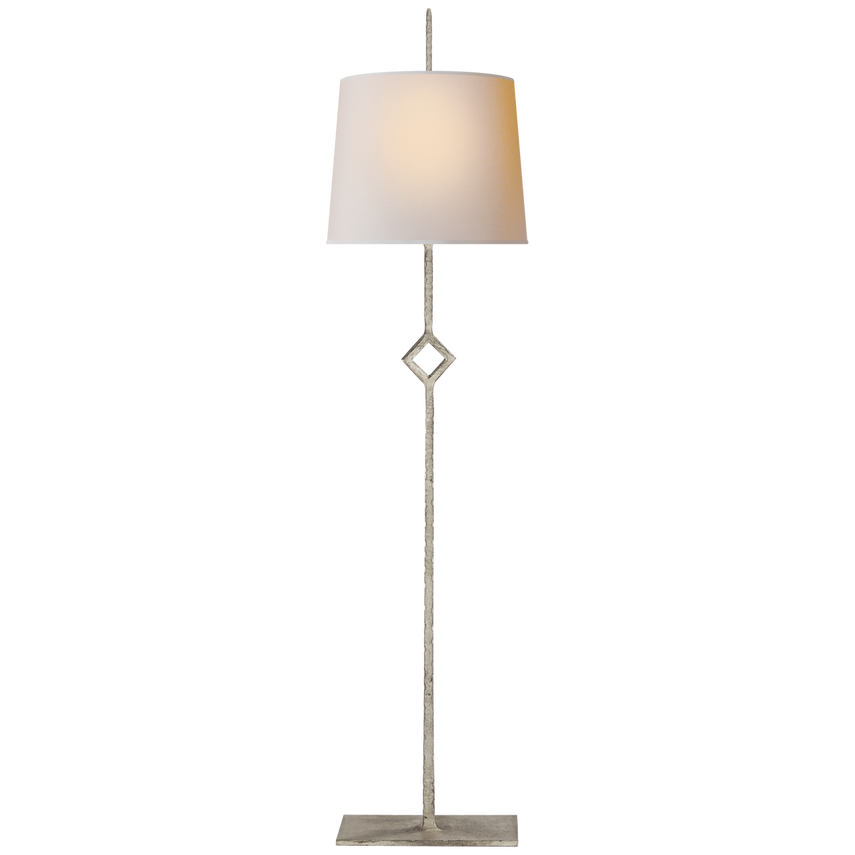 Cranstie Buffet Lamp-Visual Comfort-VISUAL-S 3407BSL-NP-Table LampsBurnished Silver Leaf-Natural Paper Shade-4-France and Son