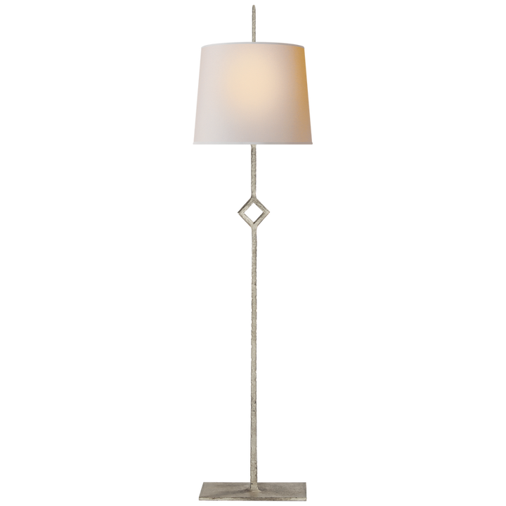 Cranstie Buffet Lamp-Visual Comfort-VISUAL-S 3407BSL-NP-Table LampsBurnished Silver Leaf-Natural Paper Shade-4-France and Son