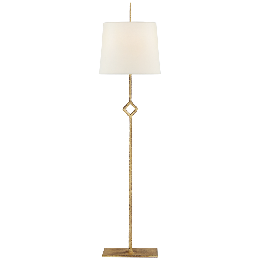 Cranstie Buffet Lamp-Visual Comfort-VISUAL-S 3407GI-L-Table LampsGilded Iron-Linen Shade-5-France and Son