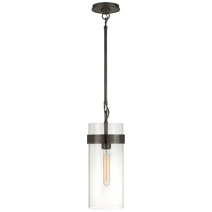 Pregone Small Pendant-Visual Comfort-VISUAL-S 5673BZ-CG-PendantsBronze/Clear Glass-1-France and Son