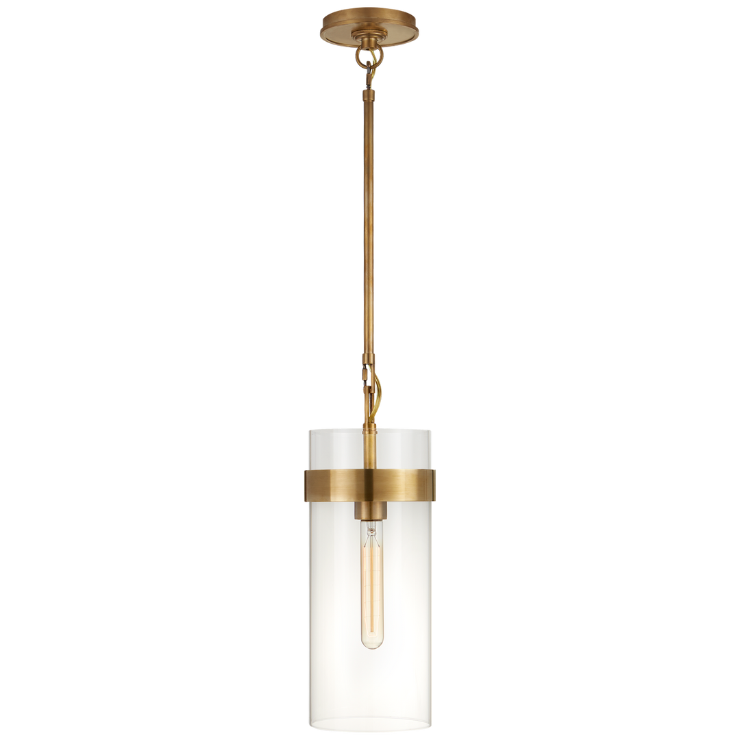 Pregone Small Pendant-Visual Comfort-VISUAL-S 5673HAB-CG-PendantsHand-Rubbed Antique Brass/Clear Glass-2-France and Son