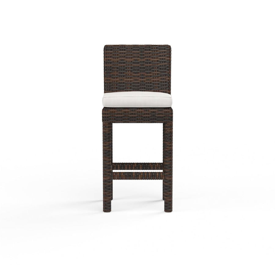 Outdoor Bar Stools Montecito Barstool in Canvas Flax w/ Self Welt