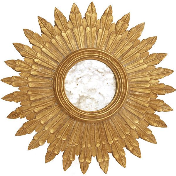Wall Mirrors Santo - 24" Diameter Gold Leafed Mirror