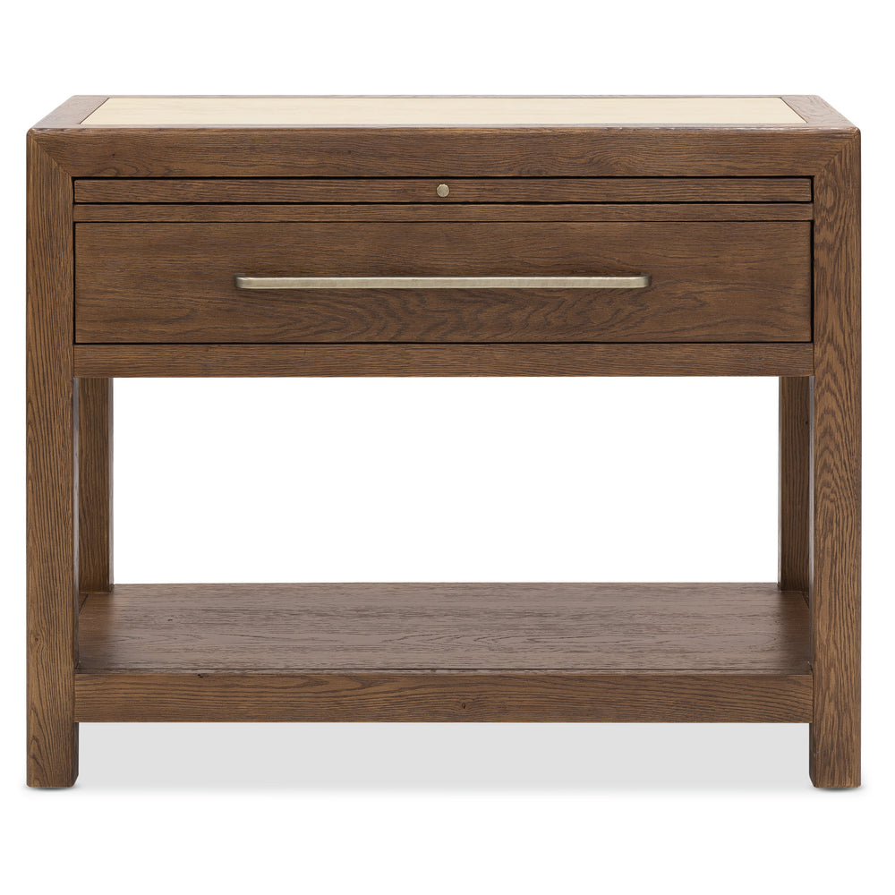 Driftwood One-Drawer Nightstand with Stone - image 2