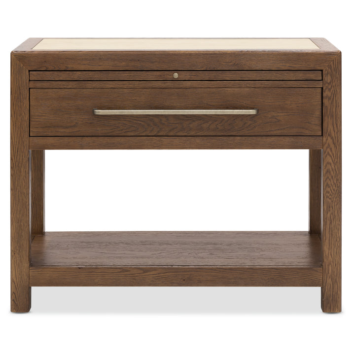 Driftwood One-Drawer Nightstand with Stone - image 2