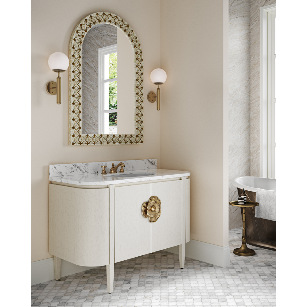 Vanities Briallen 48" White Vanity with Oval Undermount Sink