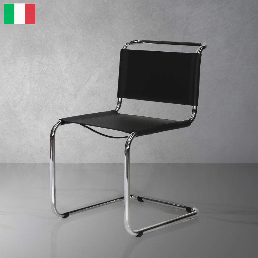 Italian Made Breuer B33 Cantilever Side Chair-France & Son-FSC132BLK-Dining ChairsSingle-1-France and Son