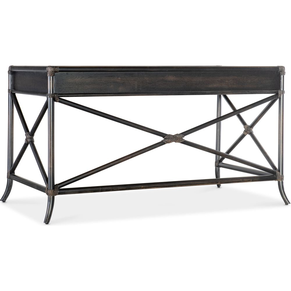 Desks Retreat Pole Rattan Writing Desk - Dark Wood