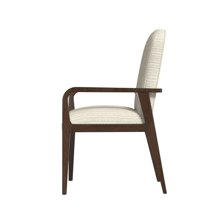Verge Upholstered Arm Chair — Handcrafted Walnut